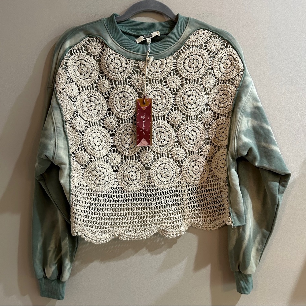 NWT Buckle Gimmits Crotchet Pullover Sweatshirt - Picture 3 of 6